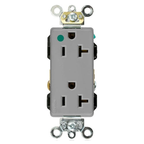 Leviton 16362-HGG Gray Duplex Receptacle-N5-20R