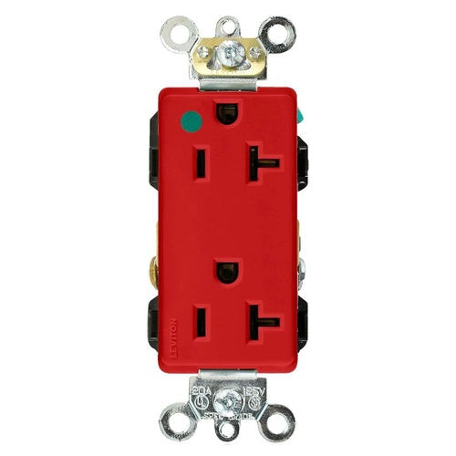 Leviton 16362-HGR Red Duplex Receptacle-N5-20R