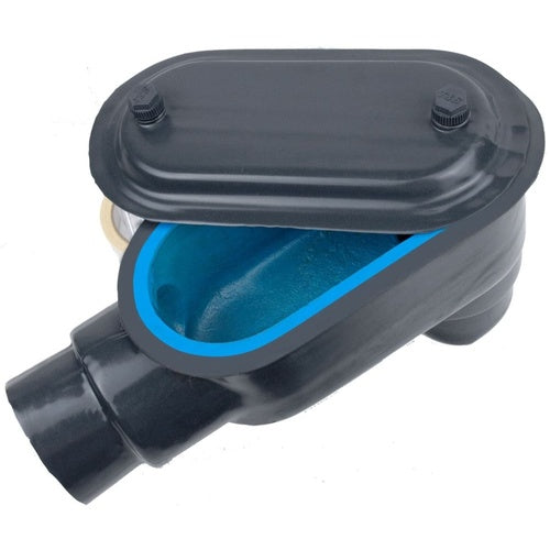 Ocal LB67-G Conduit Body LB-Shape Form-7, 2" Dark-Gray