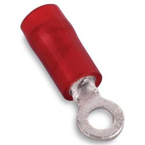 T&B RA873 Insulated Nylon Ring Terminal 22-16 Bolt No10 Red
