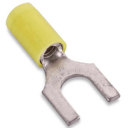 T&B RC1153 Insulated Nylon Fork Terminal 12-10 Bh No10 Yellow