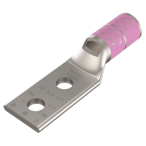 Burndy YA25-2LN 1/0Awg Copper 2-Hole Lug
