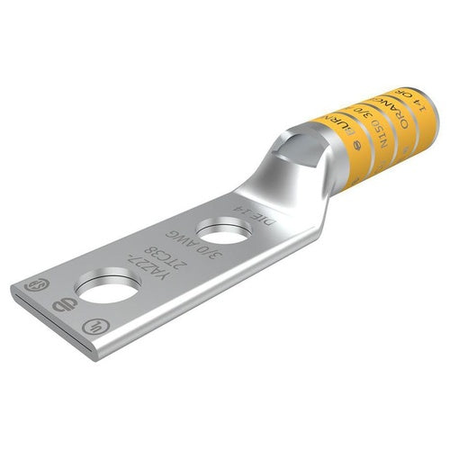 Burndy YAZ272N 3/0Awg 2-Hole Long Lug W/Wnd