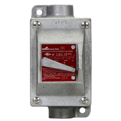 Crouse-Hinds EDSC3129 2-Gang Enclosure W/1P Switch