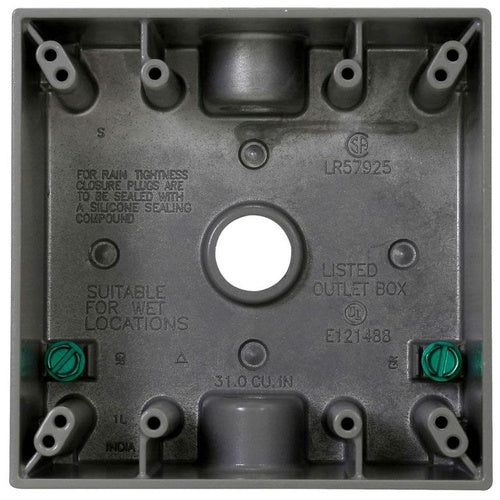 Crouse-Hinds TP7090 2-Gang Weatherproof Box W/3 3/4" Hub