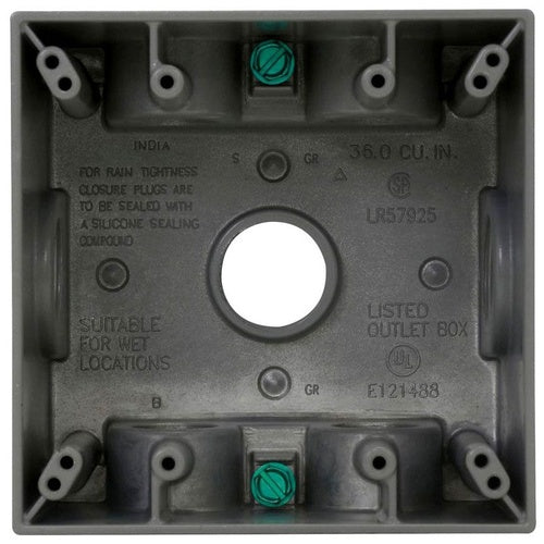 Crouse-Hinds TP7138 2-Gang Weatherproof Box W/7 3/4" Hub