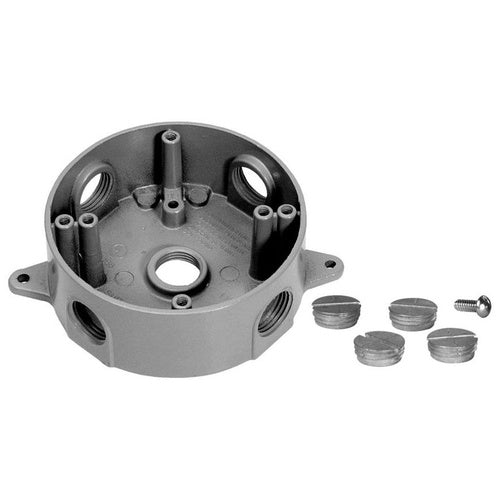 Crouse-Hinds TP7150 4" Round Weatherproof Box W/4 3/4"