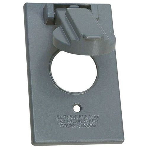 Crouse-Hinds TP7202 1-Gang Weatherproof Single Receptacle Cover