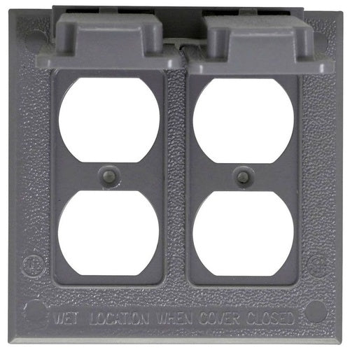 Crouse-Hinds TP7228 2-Gang Weatherproof Duplex Receptacle Cover