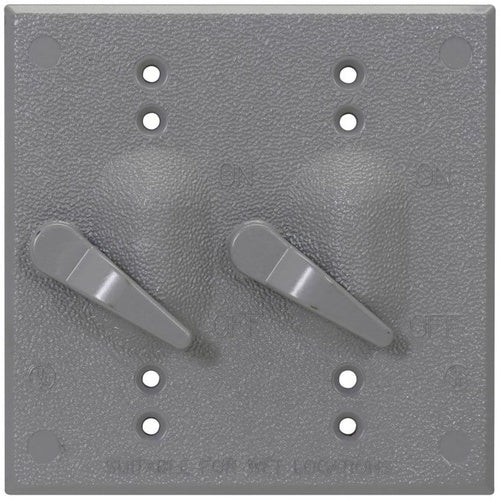 Crouse-Hinds TP7272 2-Gang Weatherproof Cover W/Switch