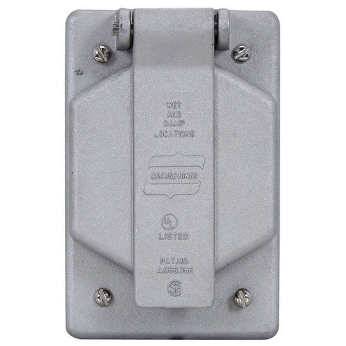 Crouse-Hinds WLRS1 Alum Single Receptacle Cover