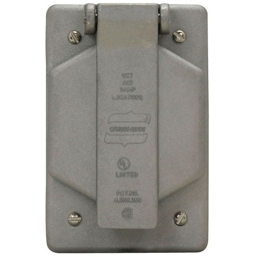 Crouse-Hinds WLRS-6-20 Alum Single Receptacle Cover