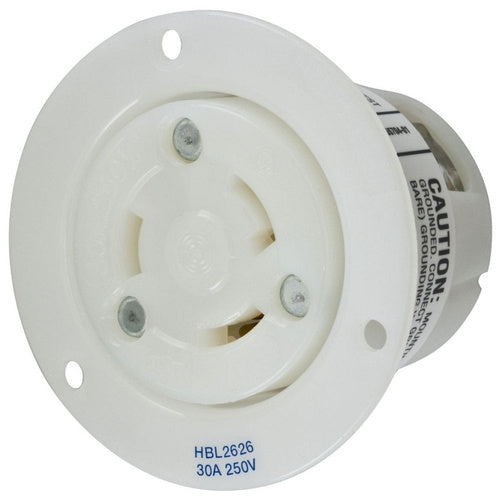 Hubbell HBL2626 Locking Flanged Outlet-Nema L6-30R