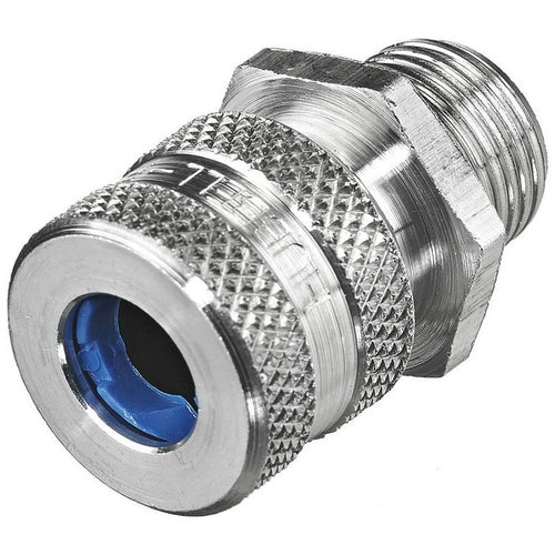 Hubbell SHC1012 Cord Connector, Straight Male, .38-.44", 3/8", Alum