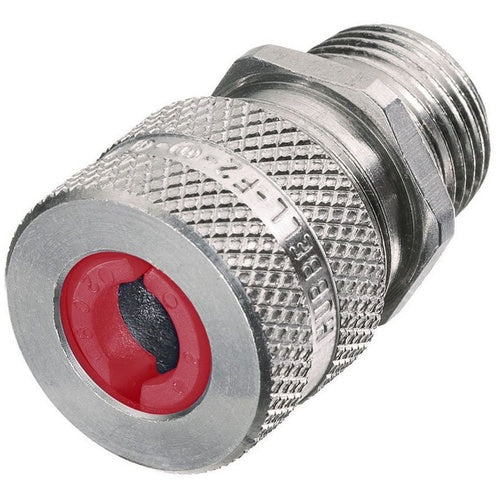 Hubbell SHC1021 Cord Connector, Straight Male, .19-.25", 1/2", Alum