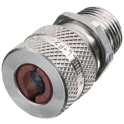 Hubbell SHC1024 Cord Connector, Straight Male, .50-.63", 1/2", Alum