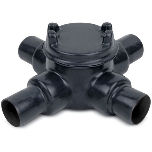Ocal GUAX59-G Conduit Box X-Shape 1-1/2" Opening 5" Gray