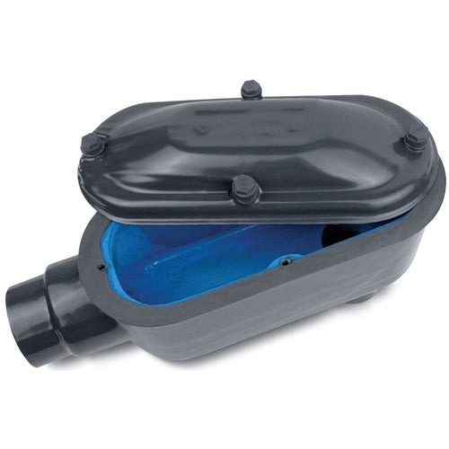 Ocal LB78-G Conduit Body LB-Shape Form-8, 2-1/2" Gray