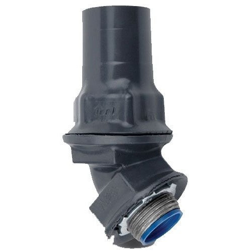 Ocal ST145-G PVC Coated Sealtite Conduit Connector 45-Deg 1" Dark-Gray