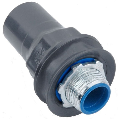 Ocal ST1-G PVC Coated Sealtite Conduit Connector Straight 1" Dark-Gray