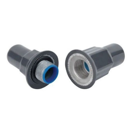 Ocal STTB7-G PVC Coated Bulkhead Fitting 2-1/2" Gray