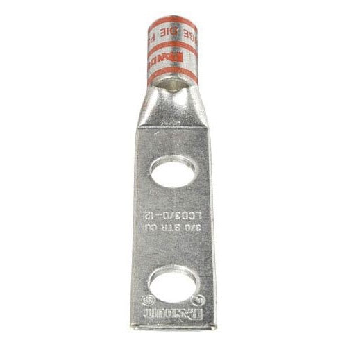 Panduit LCD3/0-12-X Copper Lug 3/0Awg 1.75" Space Wdw Pk10