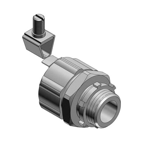 T&B 5234ALGR 1" Straight Liquidtight Non-Insulated Ground Connector Aluminum