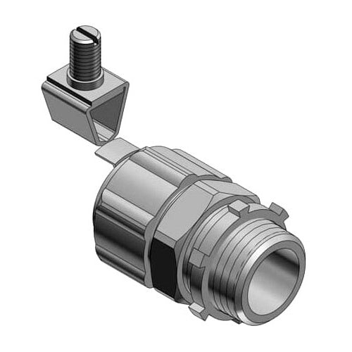 T&B 5239GR 3" Straight Liquidtight Non-Insulated Ground Connector Steel
