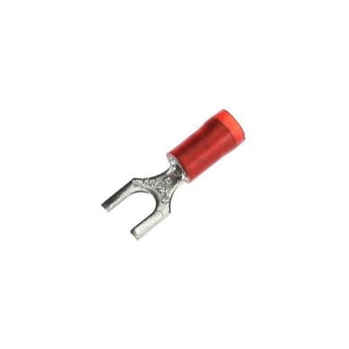 T&B RA18-8F Insulated Nylon Fork Terminal 22-16 Bolt No8 Red